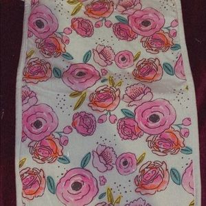 Copper Pearl floral burp rag